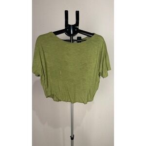 Derek Heart Women Green Dolman Sleeve Casual Tunic Top Size M